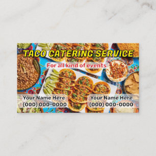 Tarjetas de Negocio de Servicio de Tacos