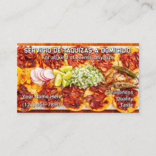 Tarjetas de Negocio de Servicio de Tacos