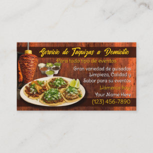 Tarjetas de Negocio de Servicio de Tacos