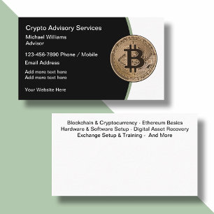 Tarjetas De Negocio De Servicios Bitcoin Y Cryto E