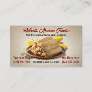 Tarjetas de Negocio de Tamales