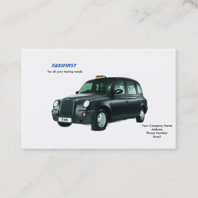Tarjetas de Negocio de Taxi (Anverso)