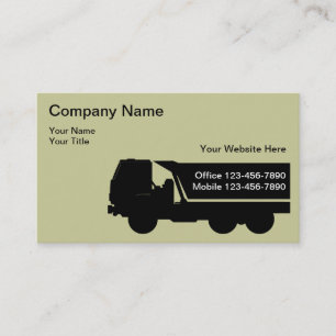Tarjetas de negocio de transporte bilingües