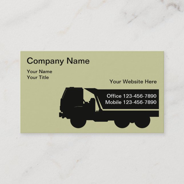 Tarjetas de negocio de transporte bilingües (Anverso)