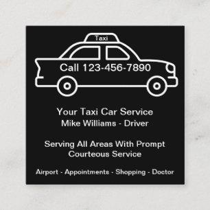 Tarjetas de Negocio de Transporte en Taxi de Aerop