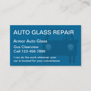 Tarjetas de negocio de vidrio para automóviles