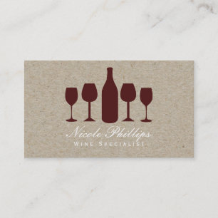 Tarjetas de negocio de viñedo y bodega de copas de