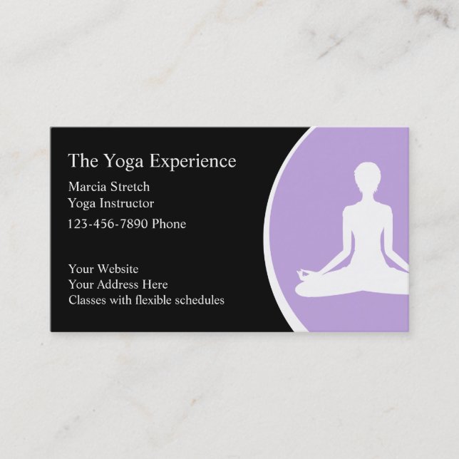 Tarjetas de Negocio de Yoga (Anverso)