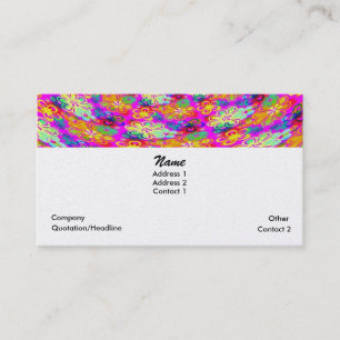 TARJETAS DE NEGOCIO FLASHY - DISEÑO DE FLORES PSIC