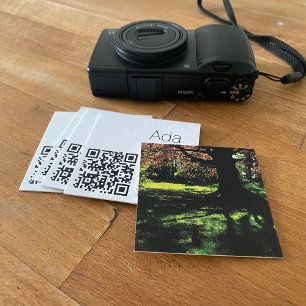Tarjetas de negocio Insta cuadradas clásicas retro