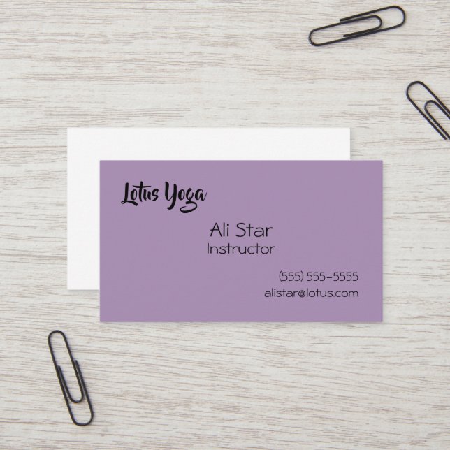 Tarjetas de negocio Lotus Purple (Anverso/Reverso In Situ)