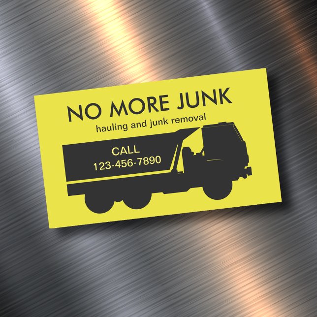 Tarjetas De Negocio Magnéticas Para La Eliminación (junk hauling business card magnets by custom business templates)