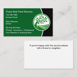 Tarjetas De Negocio Modernas De Servicio En Árbol 