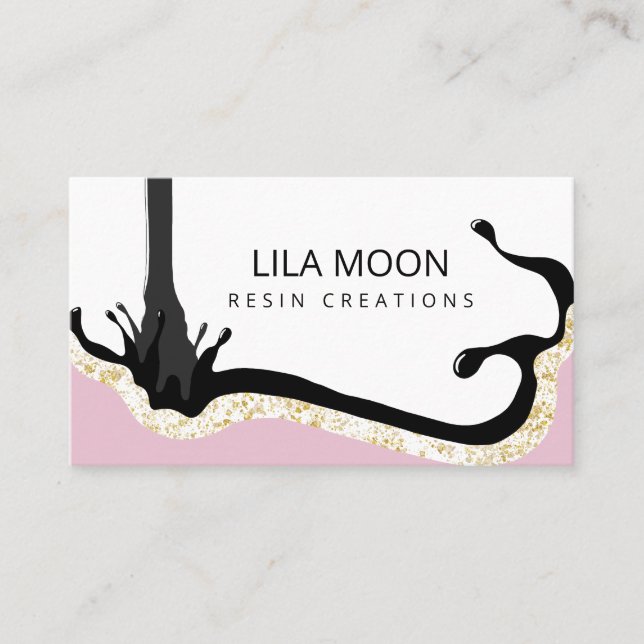 Tarjetas De Negocio Para Artistas De Resina (Anverso)
