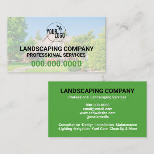 Tarjetas De Negocio Para El Paisaje Con Fotografía