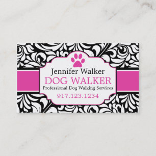 Tarjetas De Negocio Para Los Caminadores De Perros