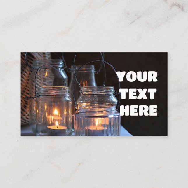 TARJETAS DE NEGOCIO PERSONALIZADO DE CANDLES (Anverso)