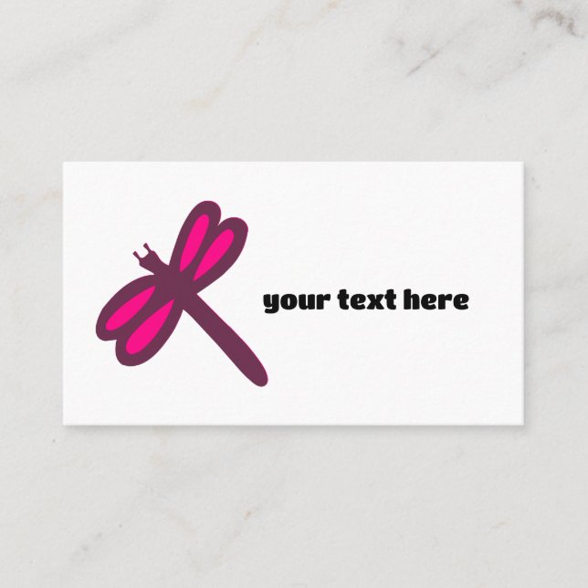 TARJETAS DE NEGOCIO PERSONALIZADO DRAGONFLY (Anverso)