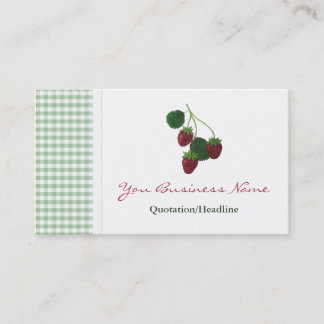 Tarjetas De Negocio Strawberry Y Gingham