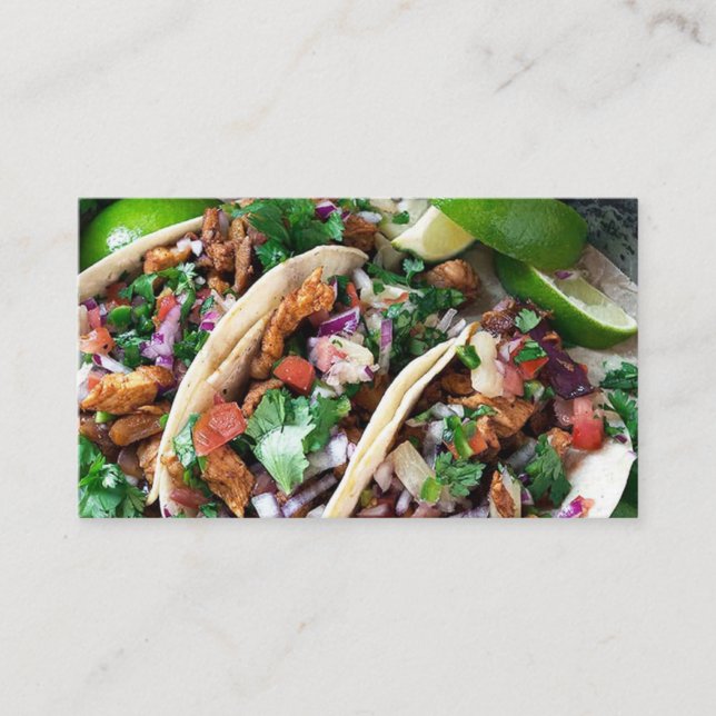 Tarjetas de Negocio Tacos (Anverso)