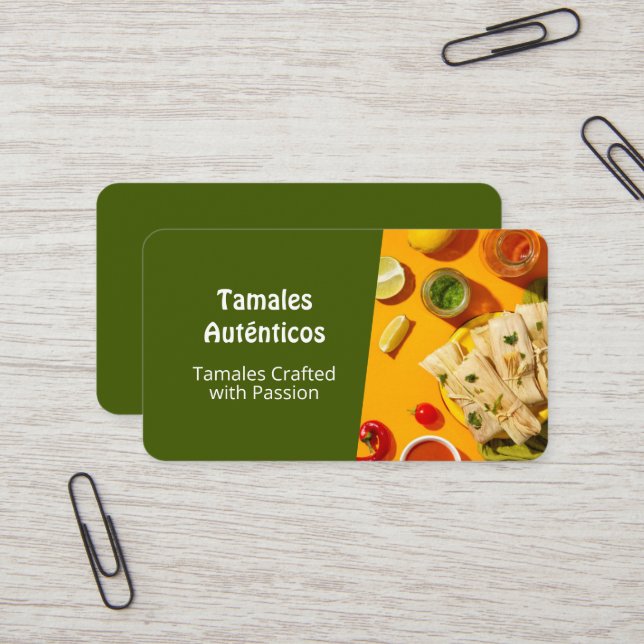 Tarjetas de Negocio Tamales (Anverso/Reverso In Situ)