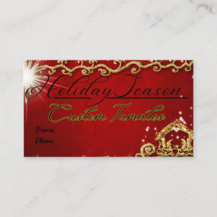 Tarjetas de negocio tamales Hollidays