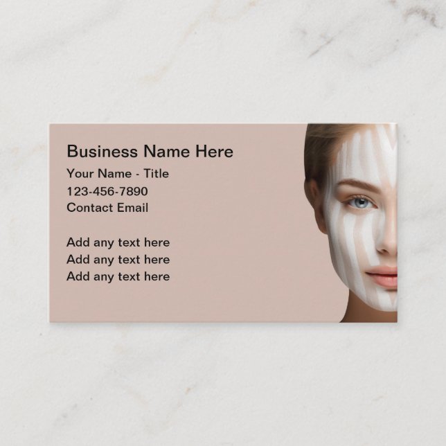 Tarjetas De Negocio Temáticas De Belleza Y Dermato (Anverso)