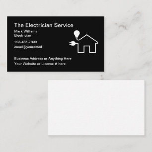 Tarjetas de Negocio Temáticas de Electricidad