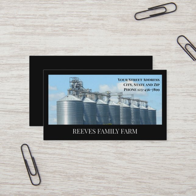 Tarjetas de negocios agrícolas para agricultores (Anverso/Reverso In Situ)