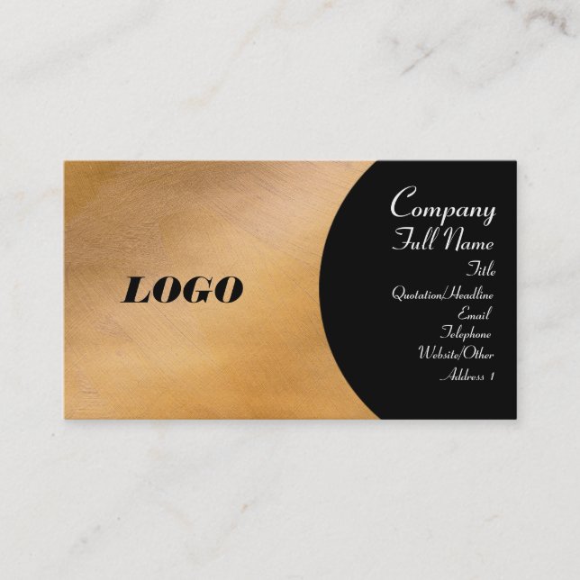 Tarjetas De Negocios Copper Metallic Y Black 3.0 (Anverso)