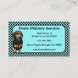 Tarjetas de negocios Dachsund Black & Tan Doxy