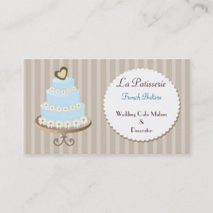 tarjetas de negocios de aqua azul Boda Cakemakers