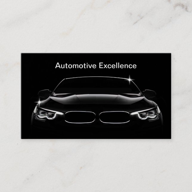 Tarjetas de Negocios de Automotriz de Núcleo Negro (Anverso)