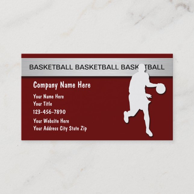 Tarjetas de Negocios de Baloncesto (Anverso)