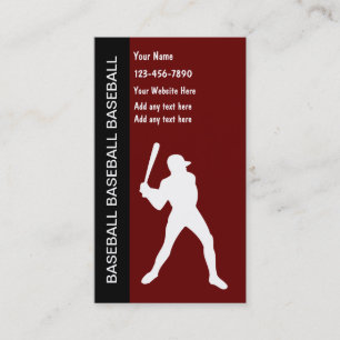 Tarjetas de negocios de béisbol