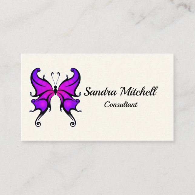 Tarjetas De Negocios De Bonito De Mariposa persona (Anverso)