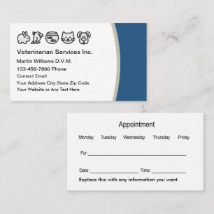 Tarjetas de Negocios de Citas de Hospital de Anima
