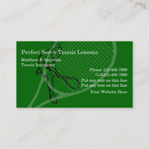 Tarjetas de Negocios de Clases de Tenis
