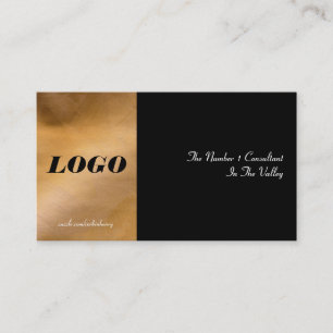 Tarjetas De Negocios De Cobre Metálico Y Negro V2