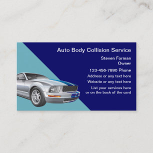 Tarjetas de Negocios de Colisión Automotriz