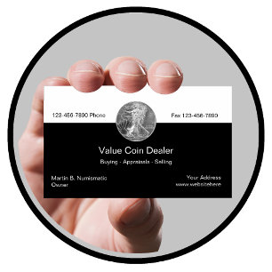Tarjetas de negocios de comerciante de monedas