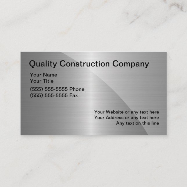 Tarjetas de Negocios de Construcción (Anverso)