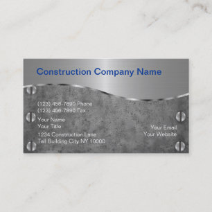 Tarjetas de Negocios de Construcción