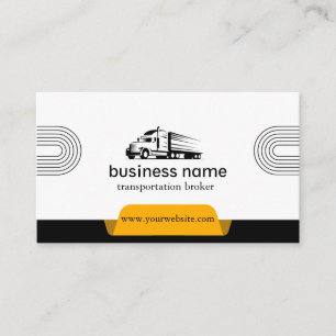 tarjetas de negocios de corredores de transporte