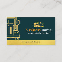 tarjetas de negocios de corredores de transporte