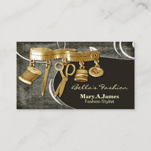 tarjetas de negocios de costurero vintage couture