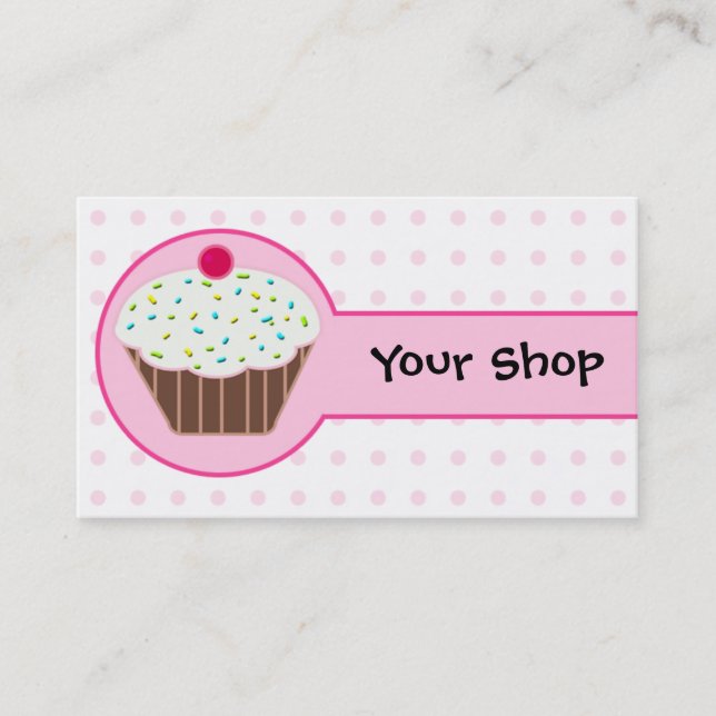 tarjetas de negocios de cupcakes (Anverso)