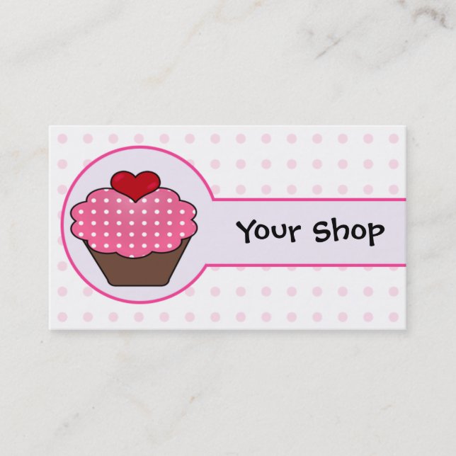 tarjetas de negocios de cupcakes (Anverso)