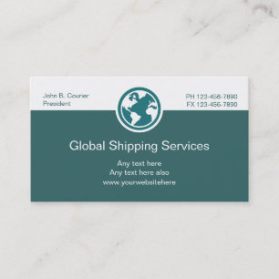 Tarjetas de negocios de envío global