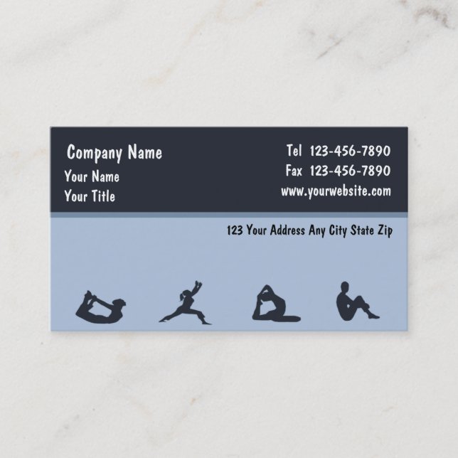 Tarjetas de Negocios de Fitness (Anverso)